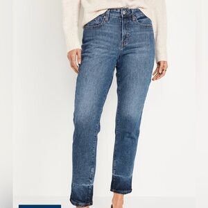 NWT Old Navy High-Waisted OG Straight Cotton-Hemp Blend Ankle Jeans Sz Petite 2
